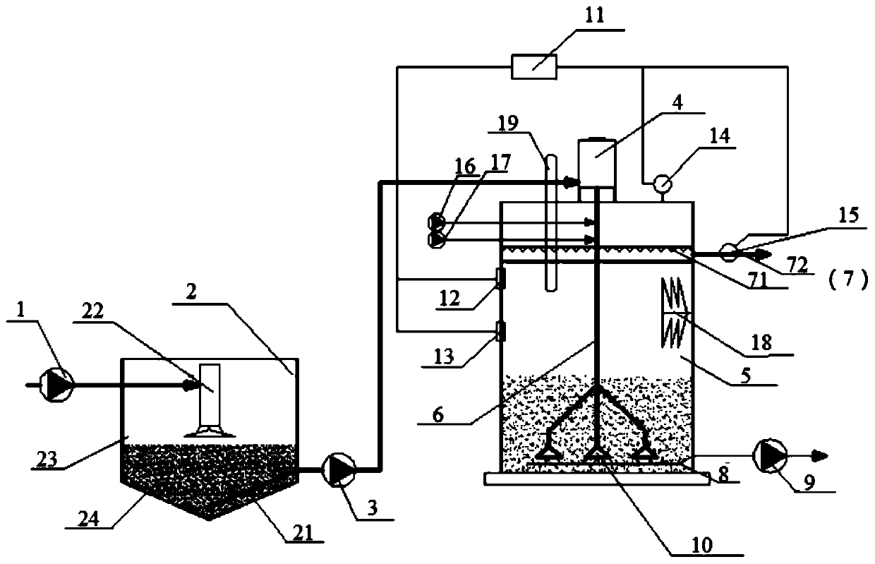 Combined device for producing carbon source by medium-temperature alkaline hydrolysis of sludge