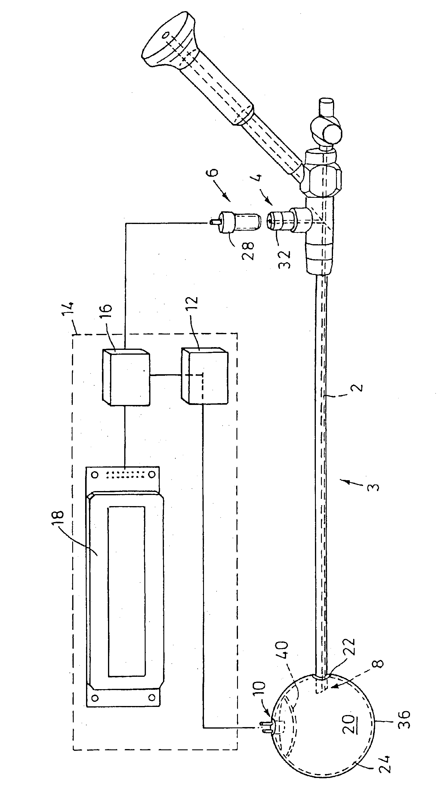 Device for detecting transmission losses by means of measurements