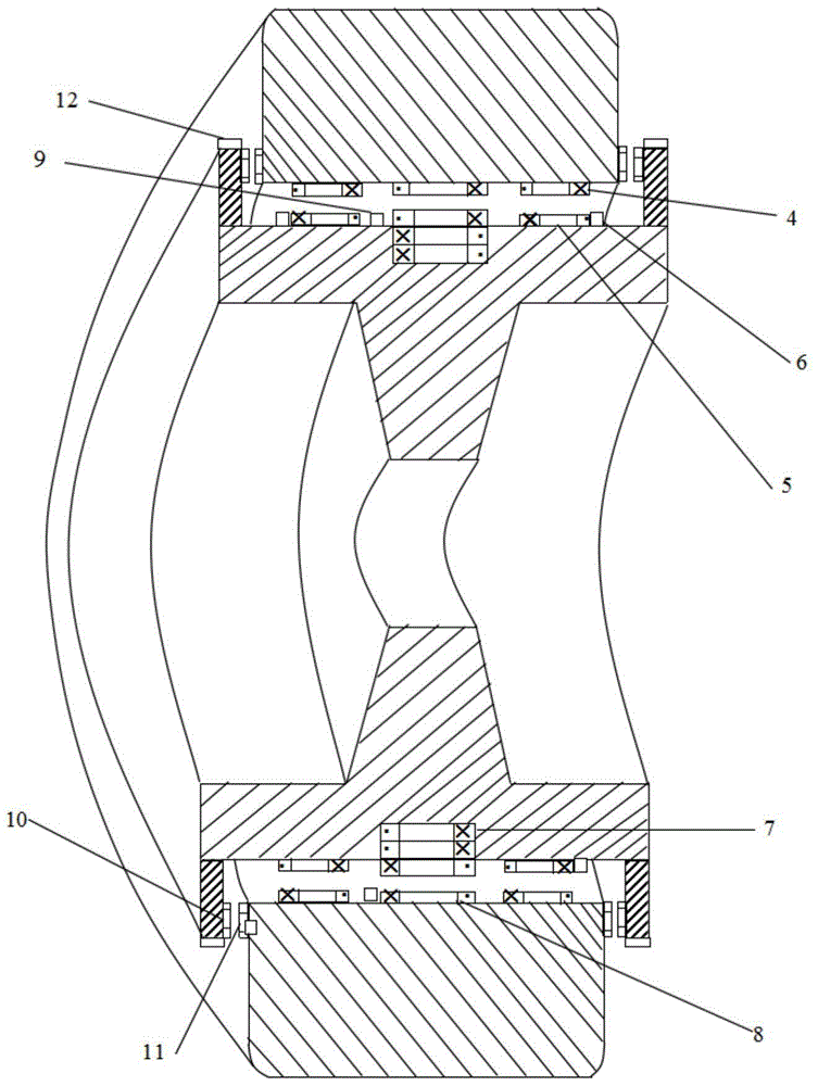 A speed-controllable repulsive magnetic levitation wheel with inner wheel and outer wheel separated