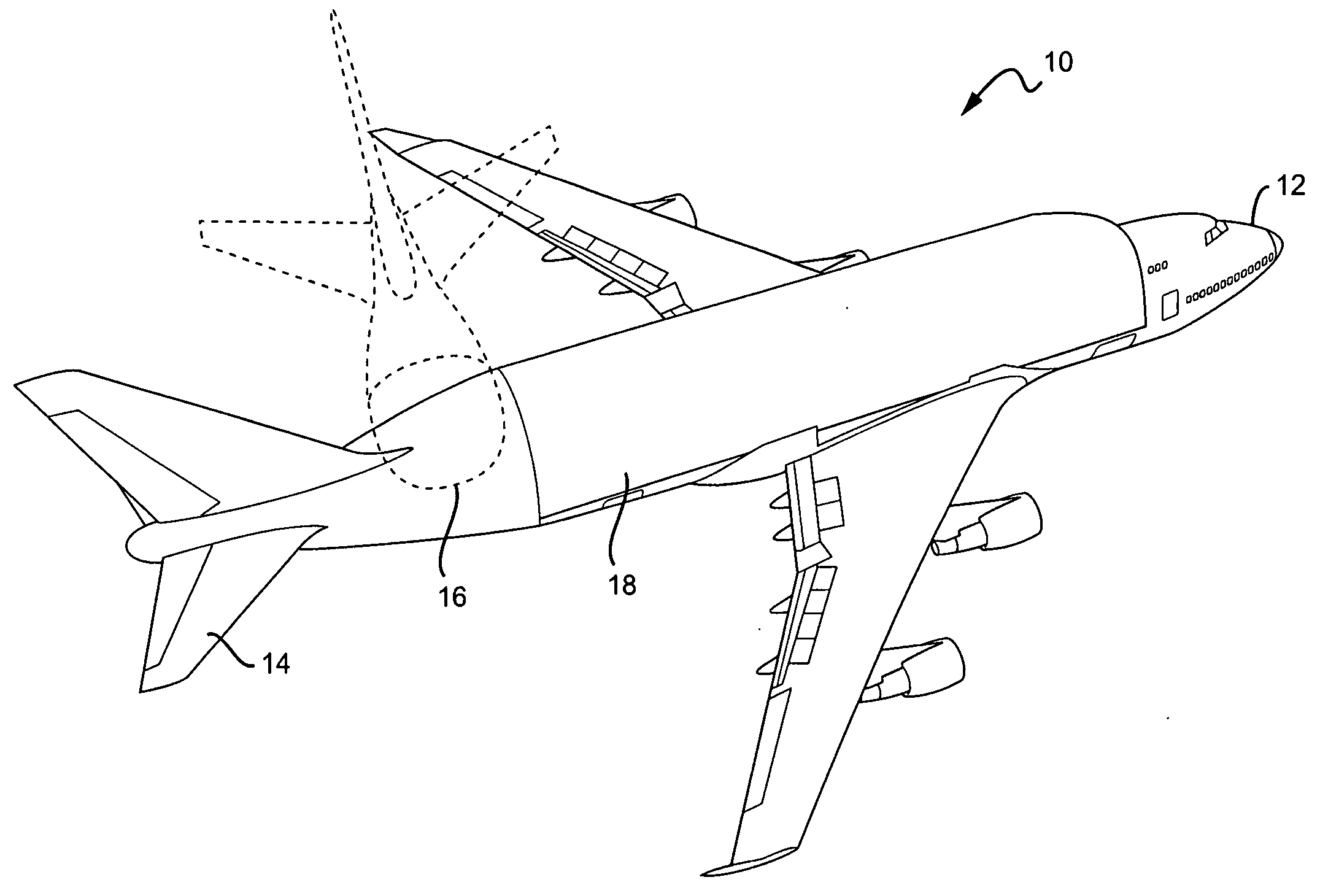 Actuation system for tail section of aircraft