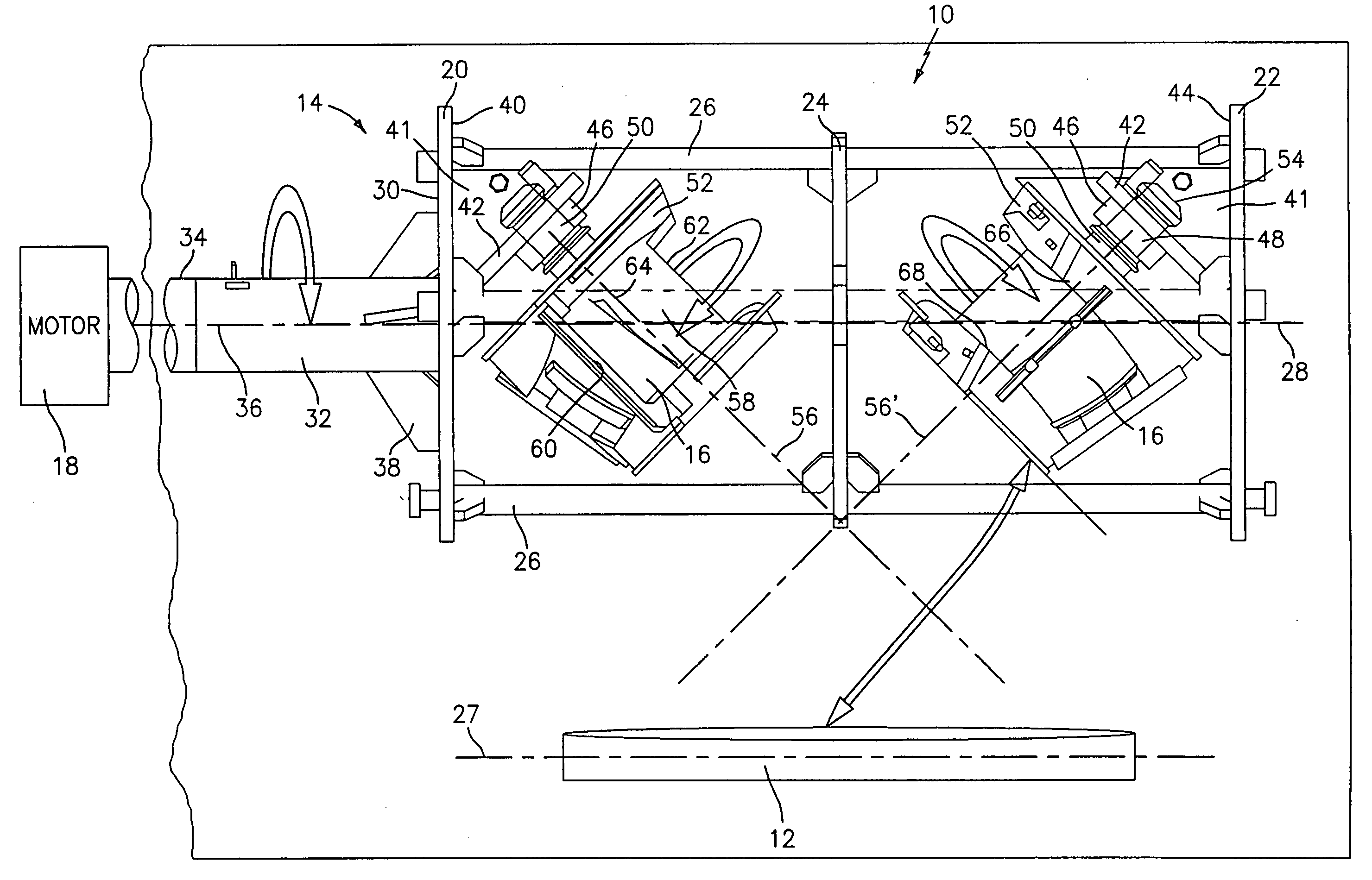 Multiple axis tumbler coating apparatus