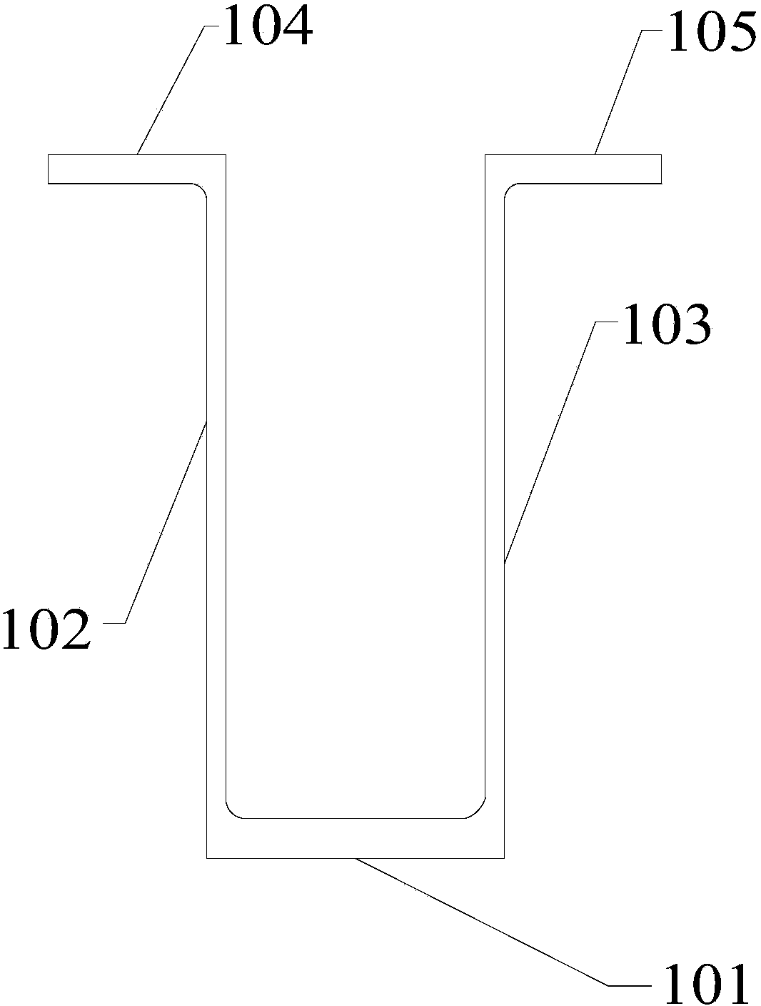 Inverted-n steel and production method thereof