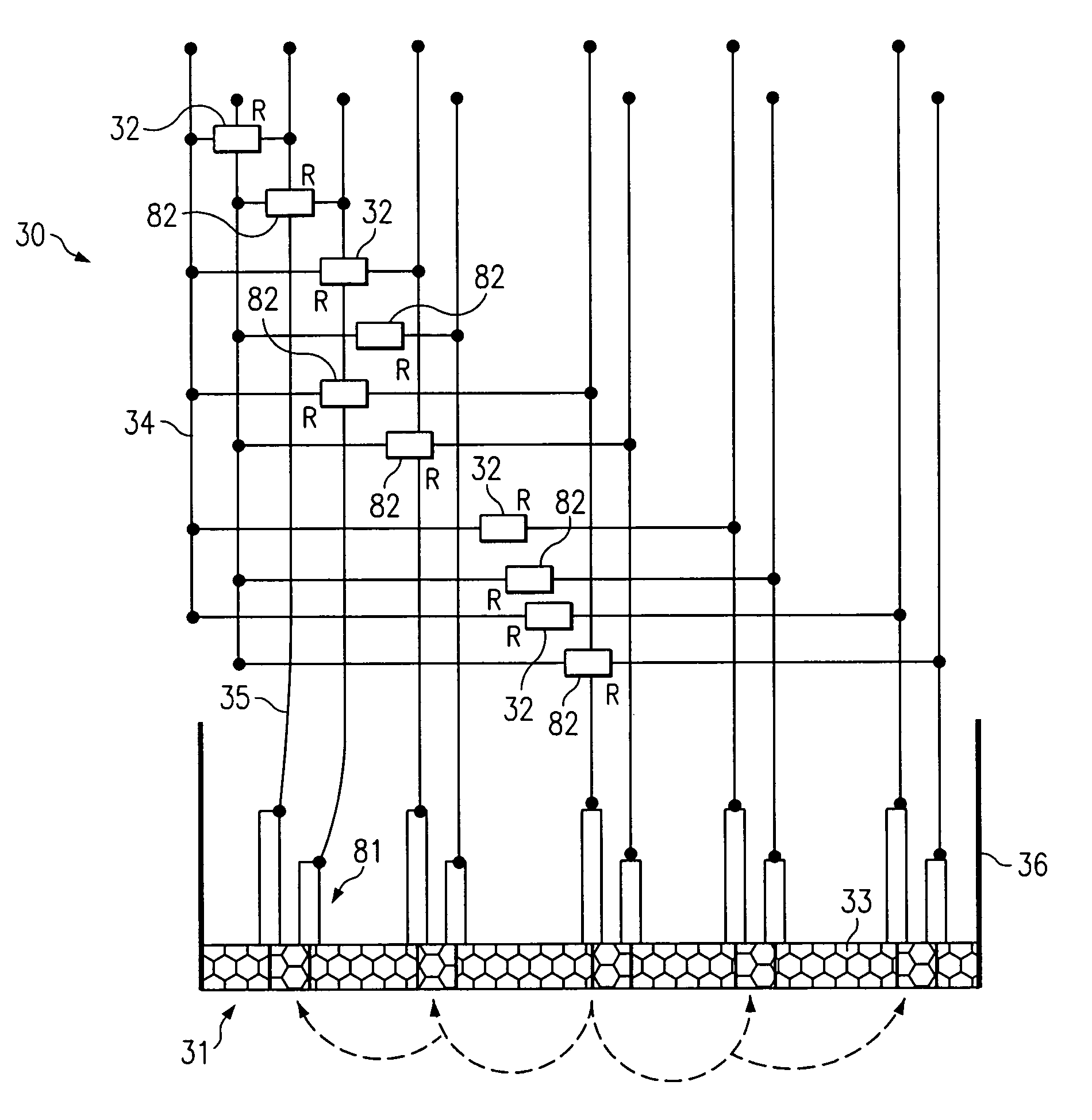 Sensor array for electrochemical corrosion monitoring