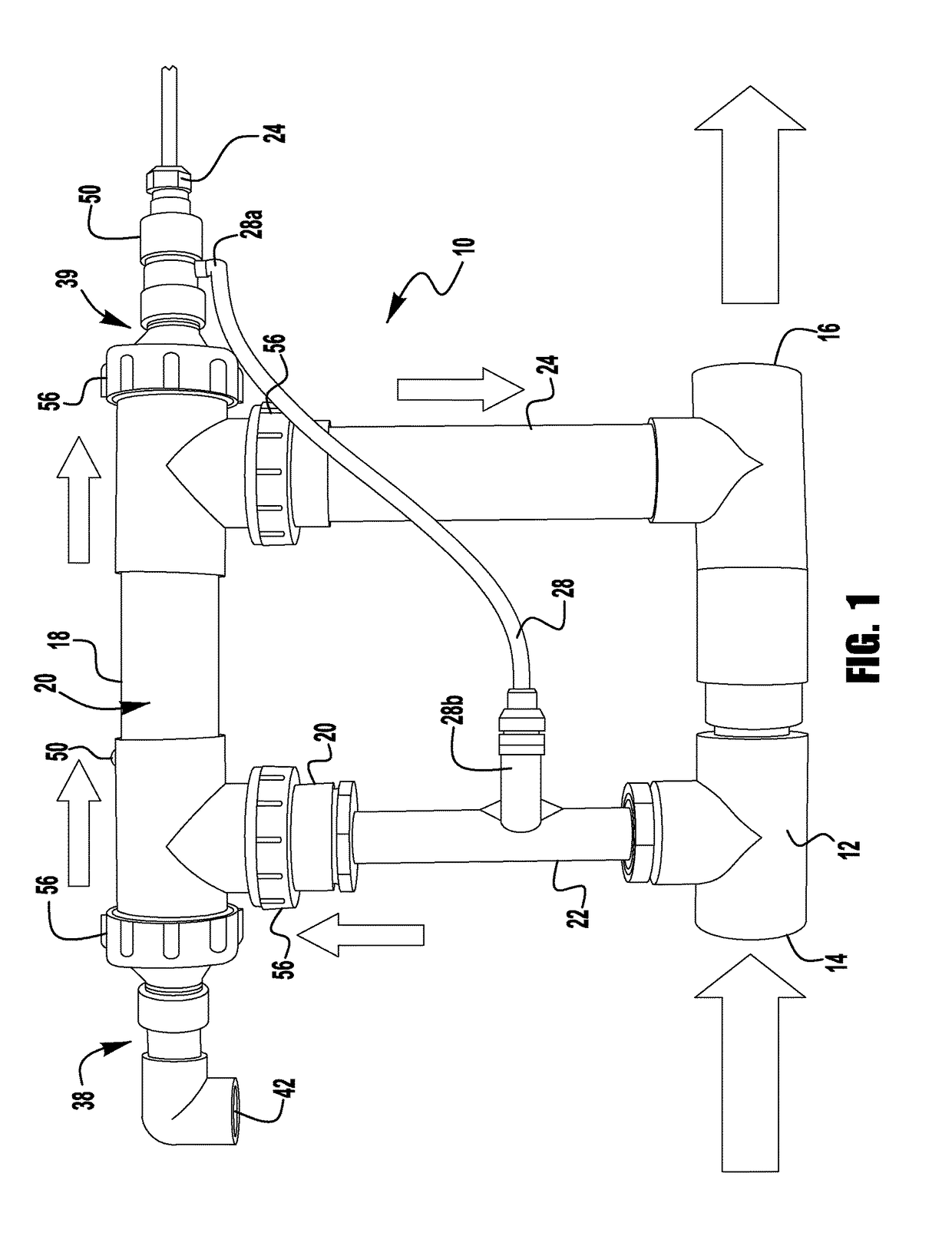 Ultraviolet/ozone manifold for swimming pool water  purification