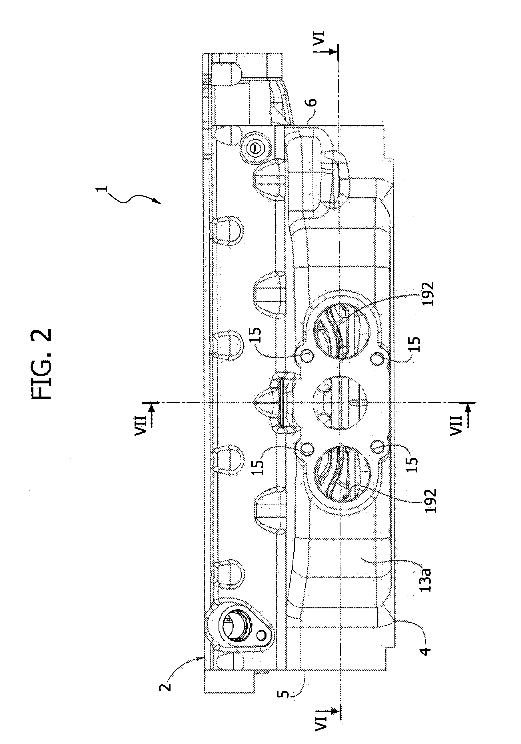 Cylinder head for an internal combustion engine, with integrated exhaust manifold and subgroups of exhaust conduits merging into manifold portions which are superimposed and spaced apart from each other