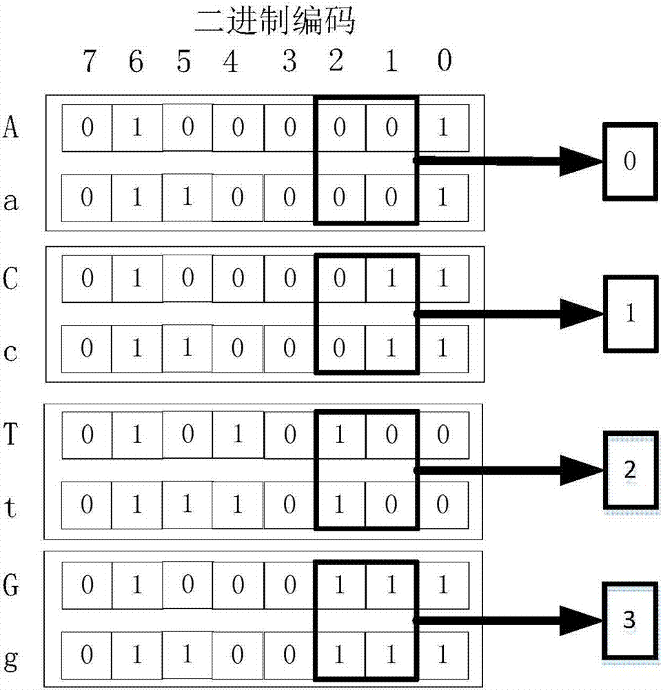An Encoding Method for Rapidly Encoding Gene Character Sequences into Binary Sequences