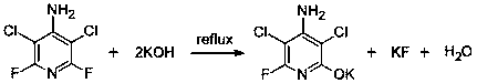 A kind of preparation technology of ethylpyridine 4-amino-3,5-dichloro-6-fluoro-2-oxyacetate