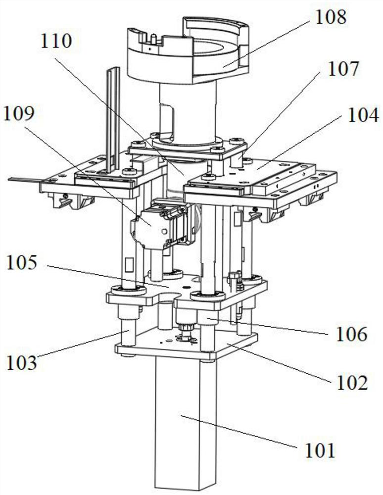 A new energy motor coil two-claw flaring mechanism