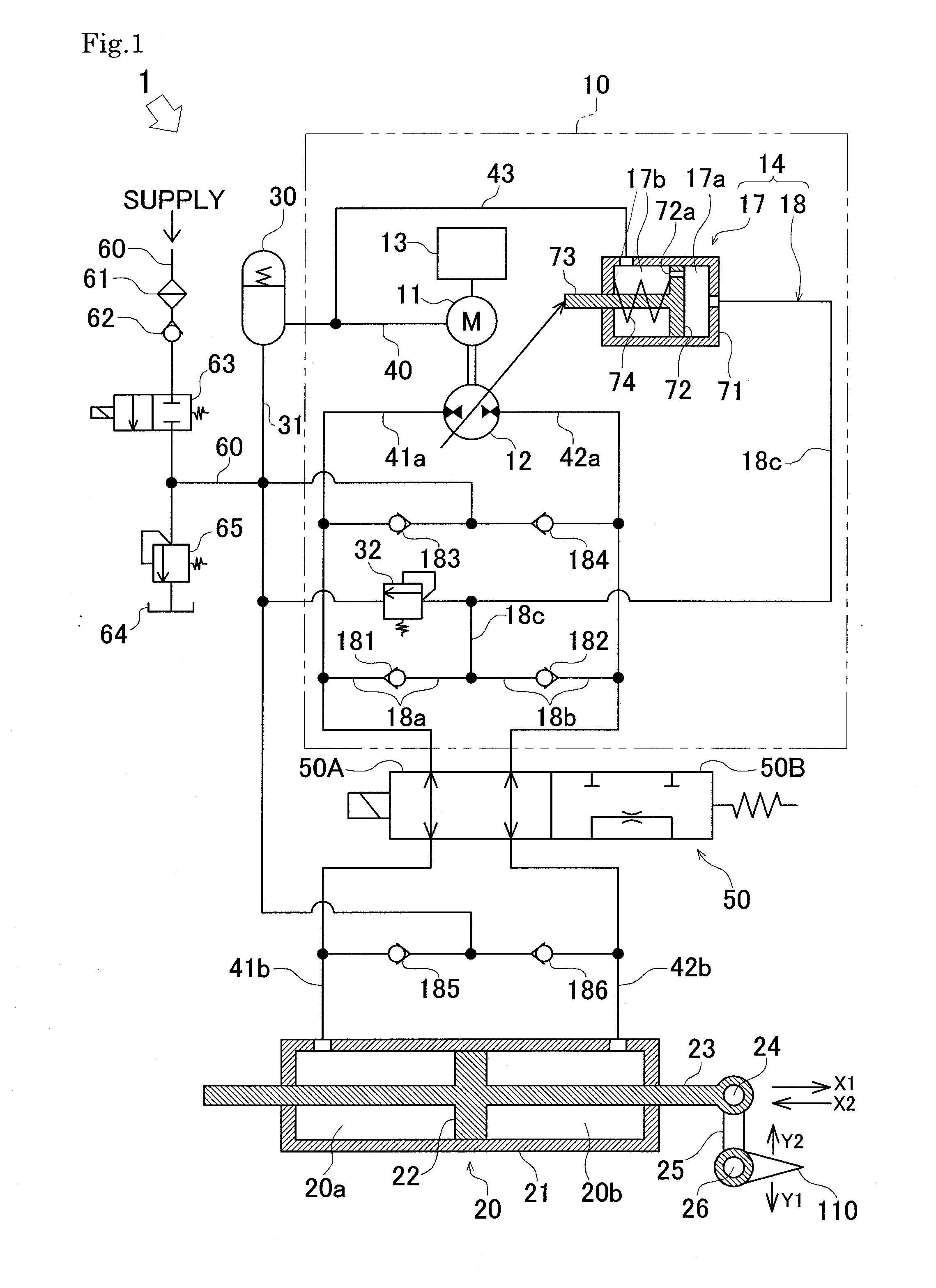 Hydraulic fluid supply device and electric actuator