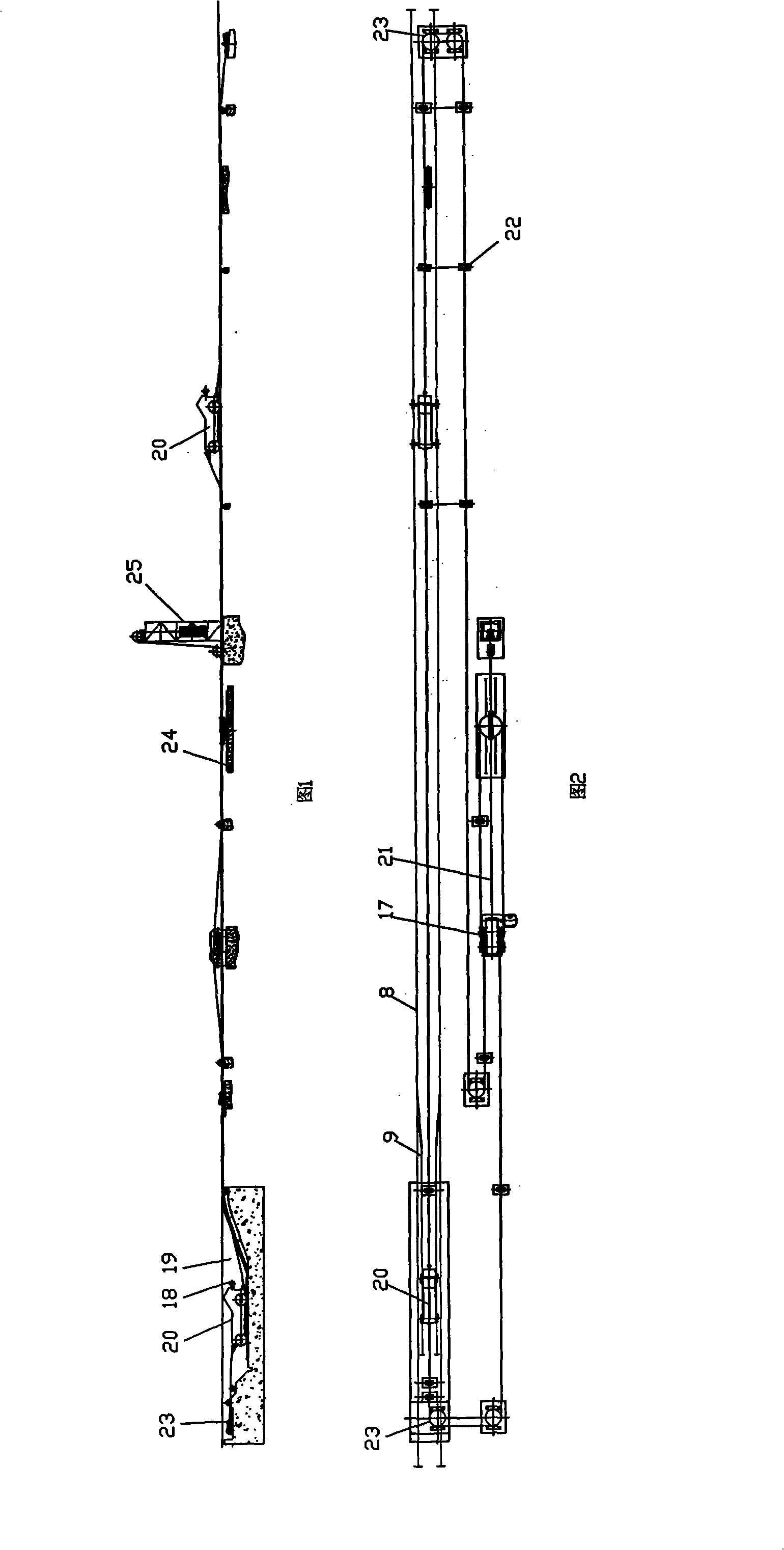 Rail-changing traction system