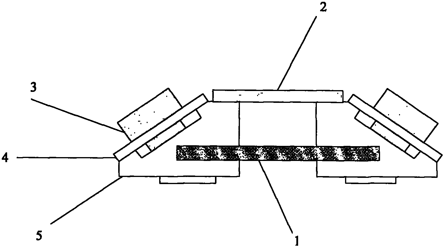 Device for detecting residual stress close to surfaces of metal materials
