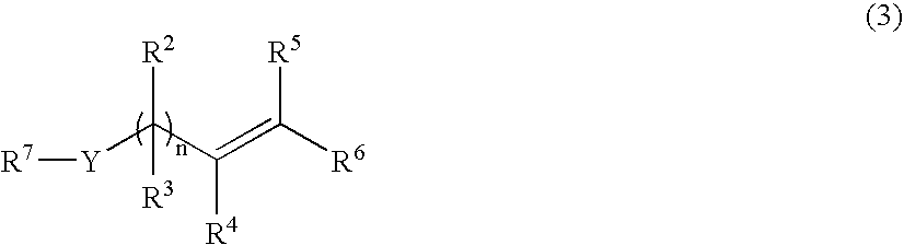 Process for the preparation of vinyl- or allyl-containing compounds