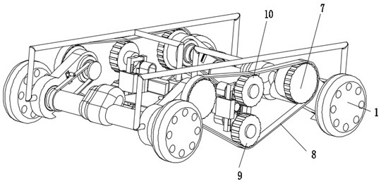 Small and medium-sized multi-adaptive four-wheel-drive excavator