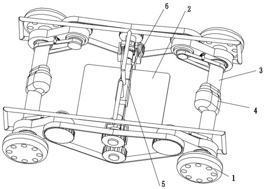 Small and medium-sized multi-adaptive four-wheel-drive excavator