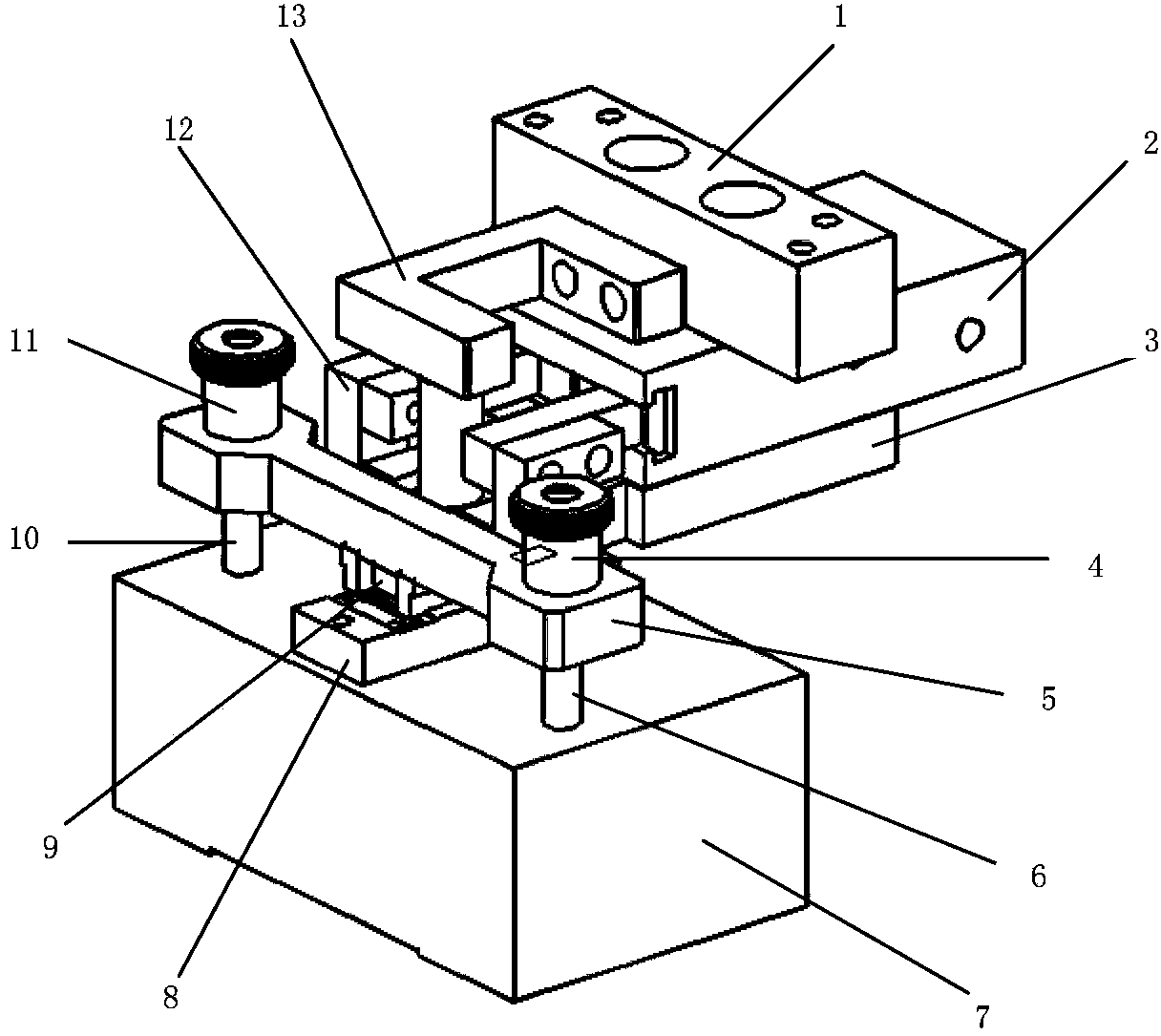 Tiny component assembling device and method