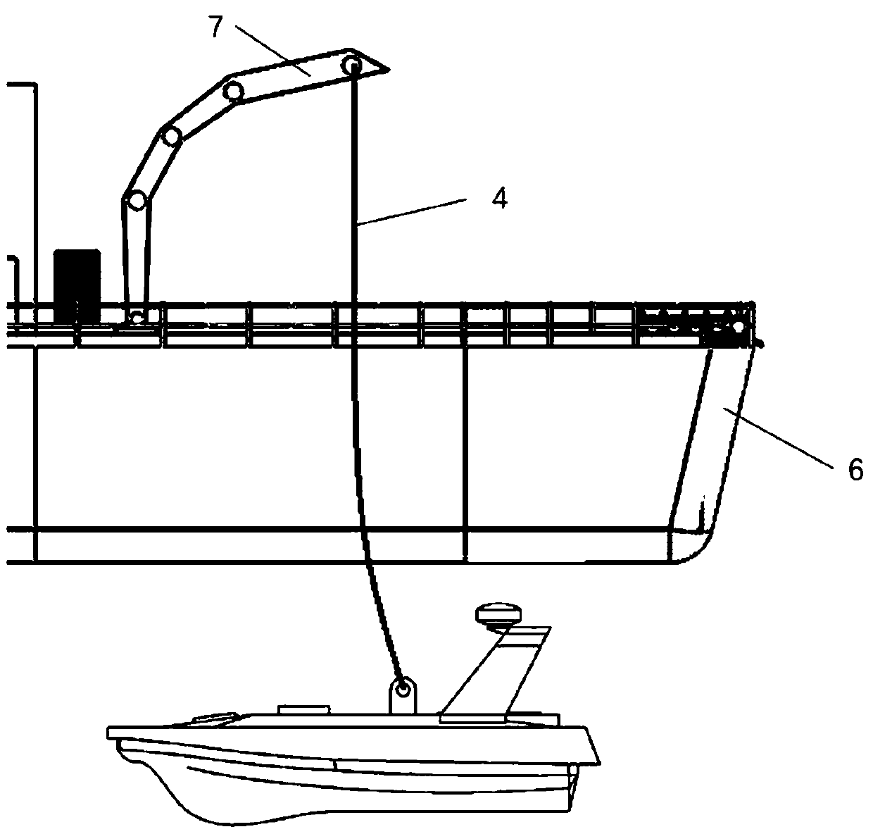 System for recycling unmanned boat assisted by unmanned aerial vehicle