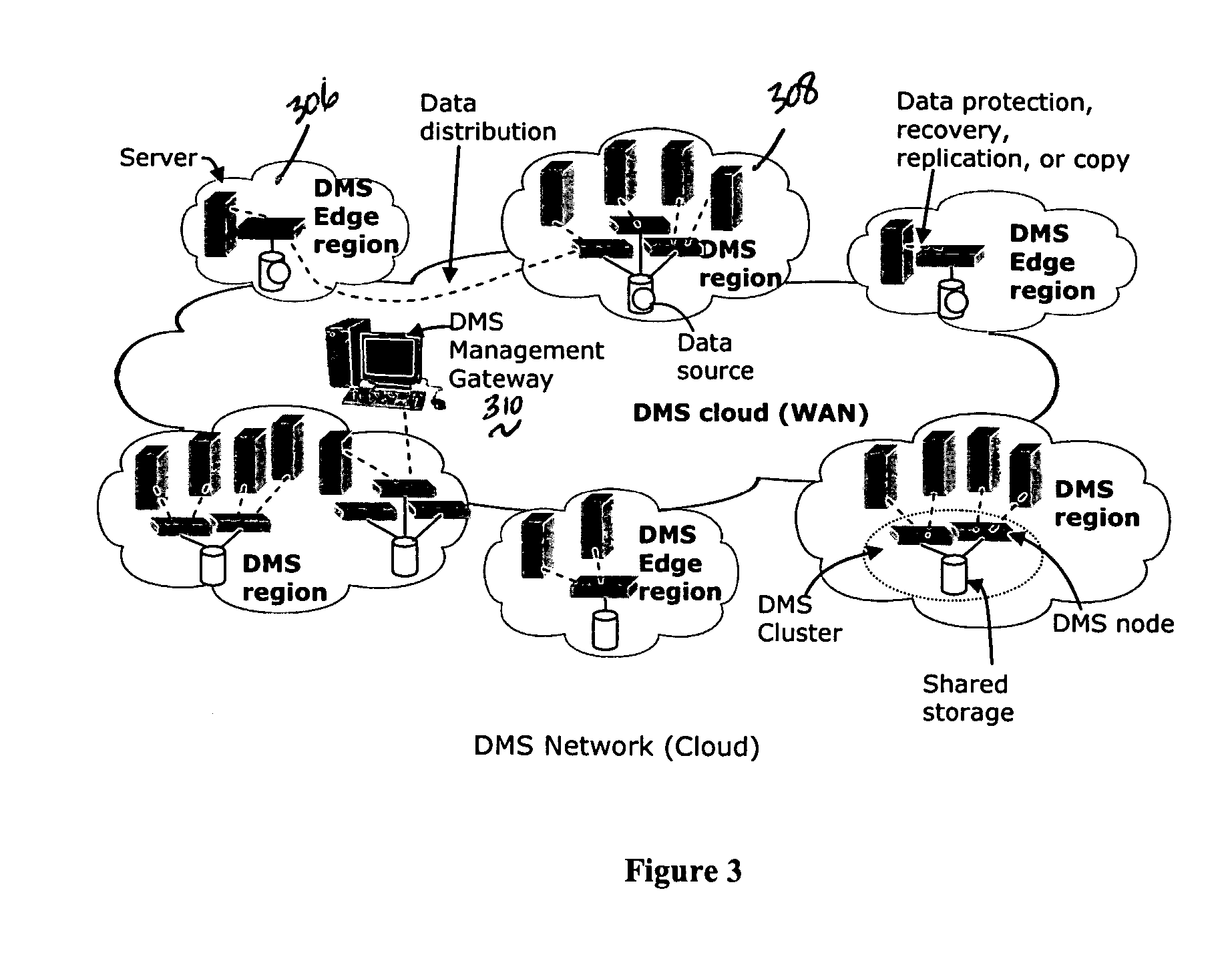 System for moving real-time data events across a plurality of devices in a network for simultaneous data protection, replication, and access services