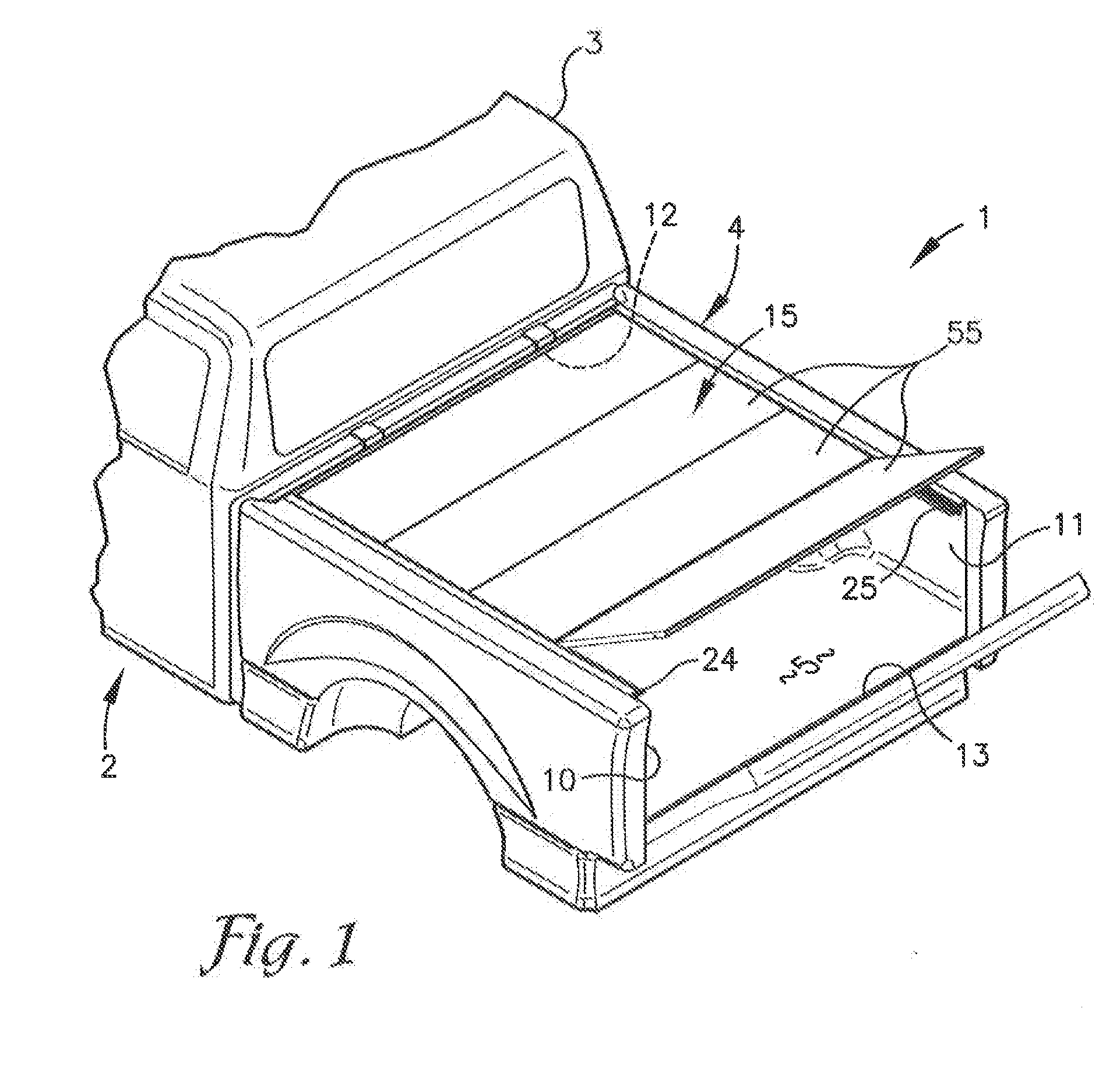 Vehicle bed cover system and storage assembly