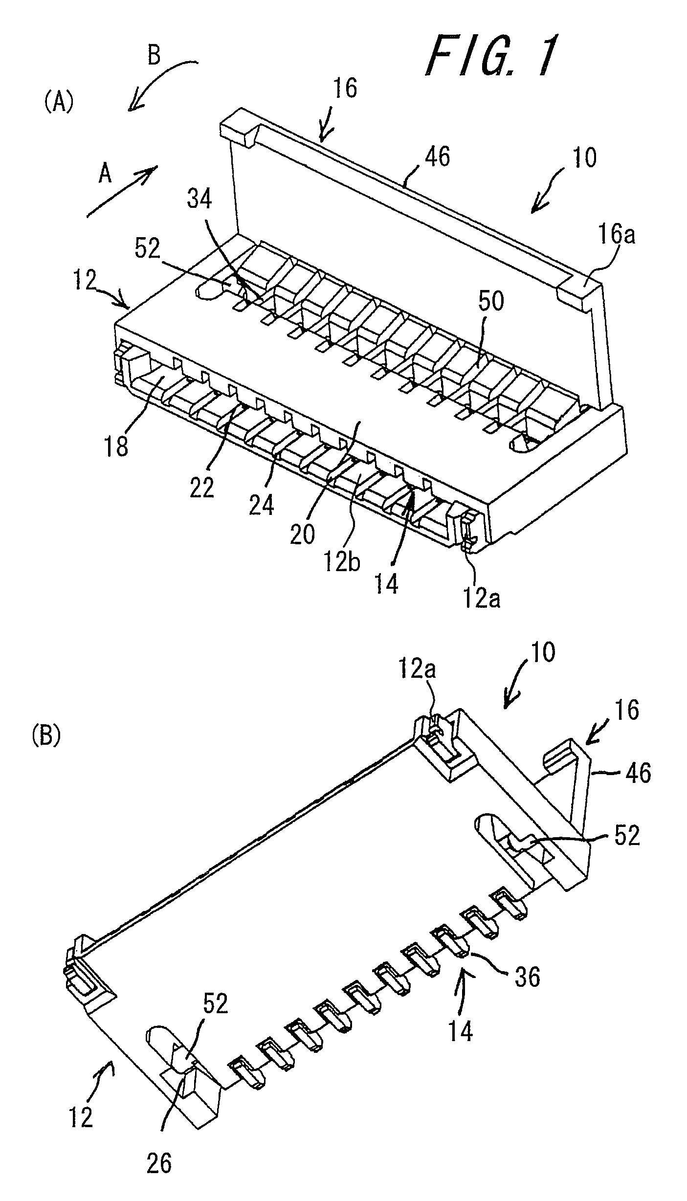 Space saving miniature connector for electric devices
