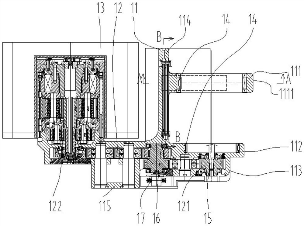 Swing arm of short-span coal mining machine for thin coal seam