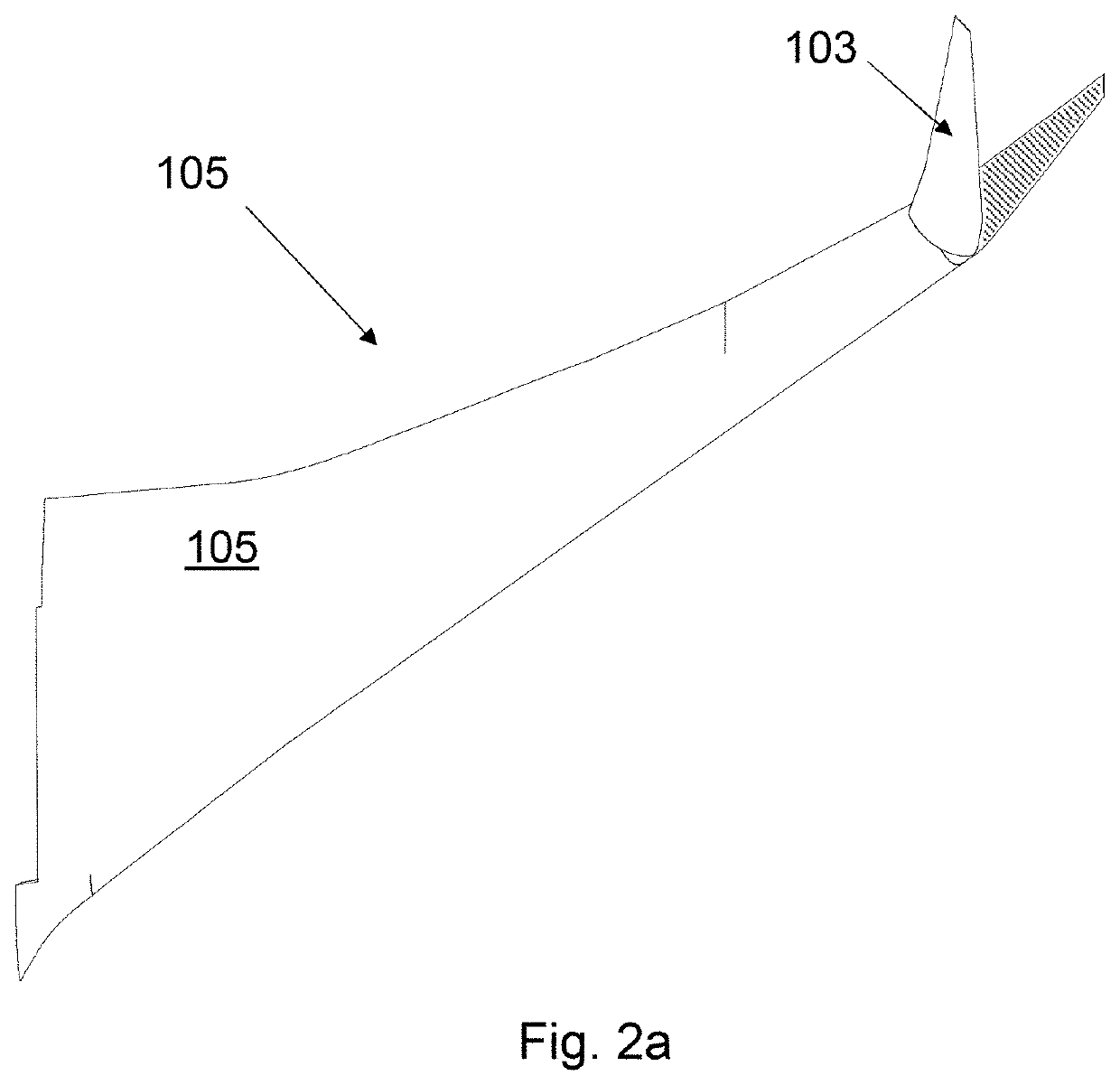 Arrangement of ribs at an interface between an outer end of a wing and a moveable wing tip device
