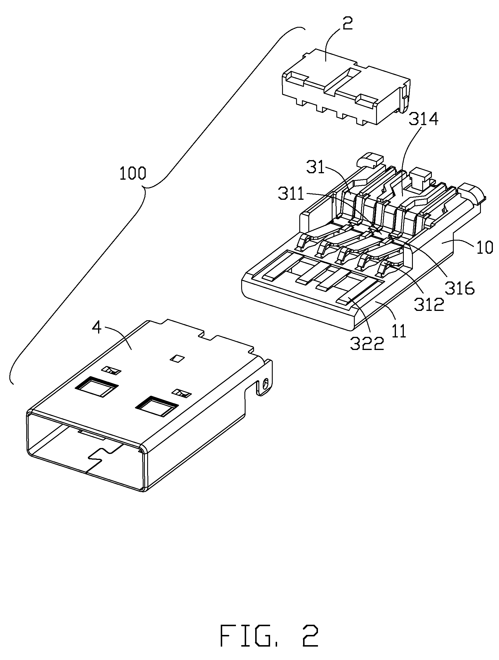 Connector having improved housing to position contacts thereof reliably