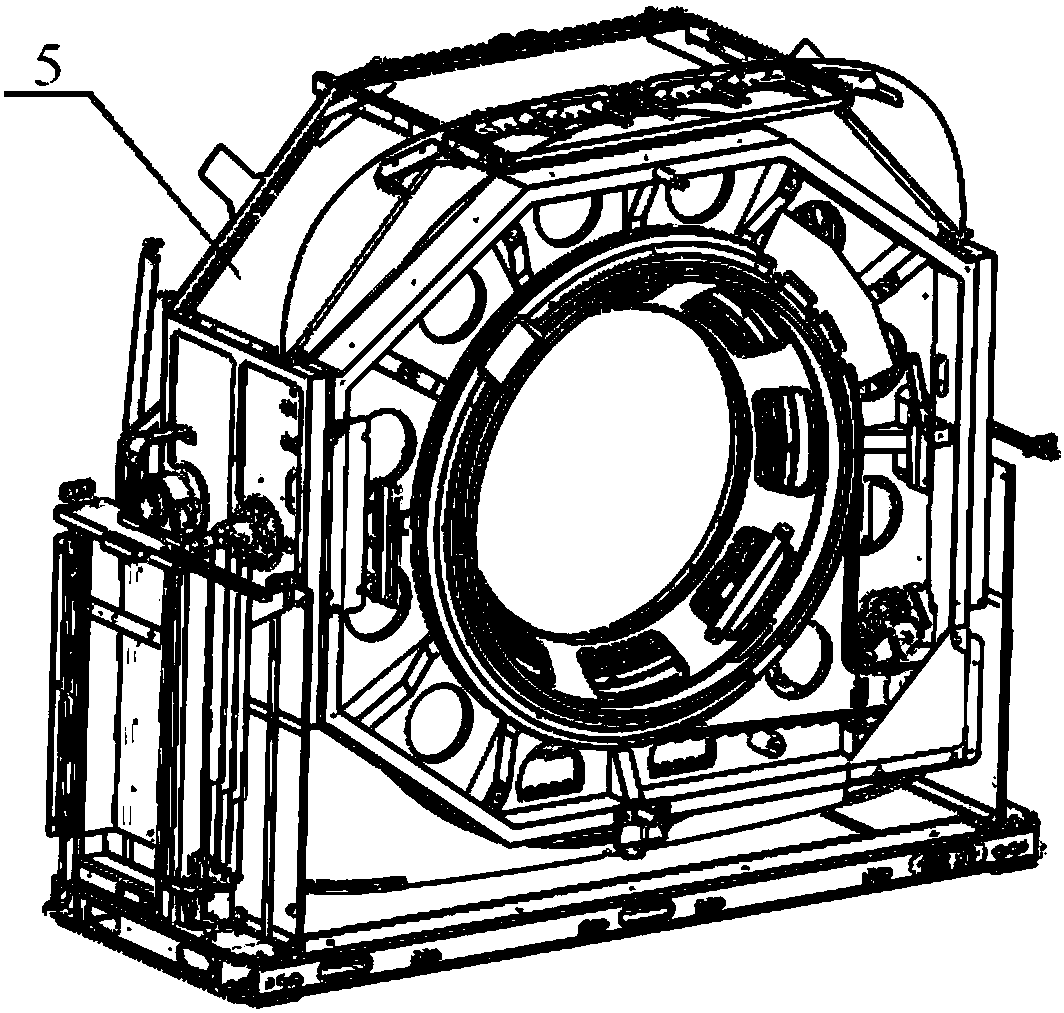CT (computer chromatography) machine and locking device for rear cover of CT machine