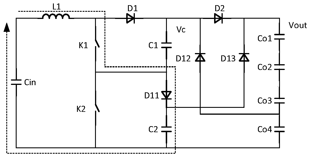 Three-level Boost circuit and multi-output parallel system