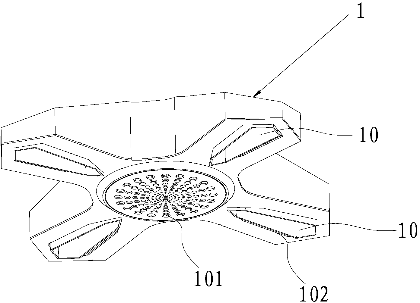 Ceiling air conditioner and air supplying method using same