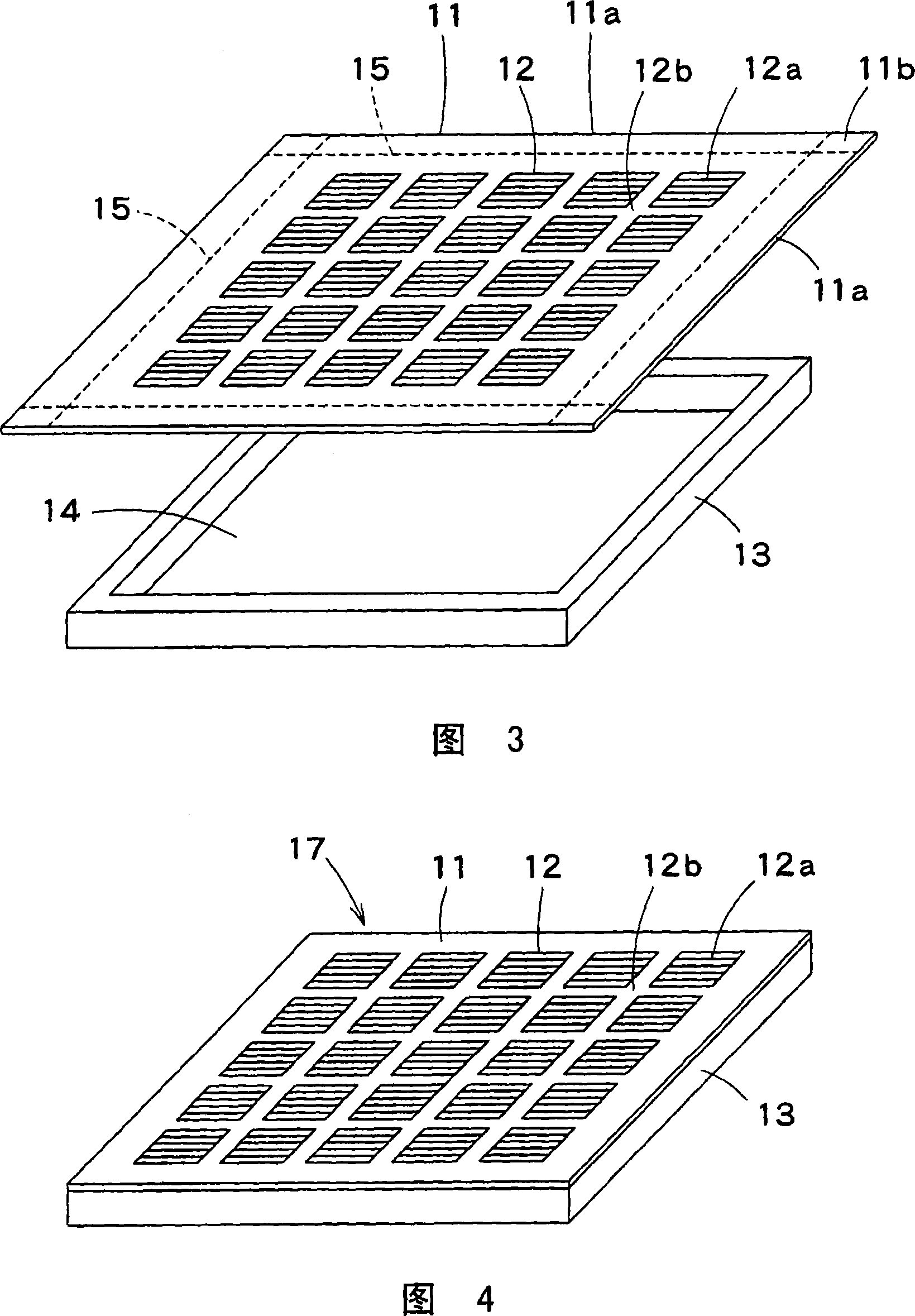 Method for sticking metallic thin sheet to frame, and device therefor