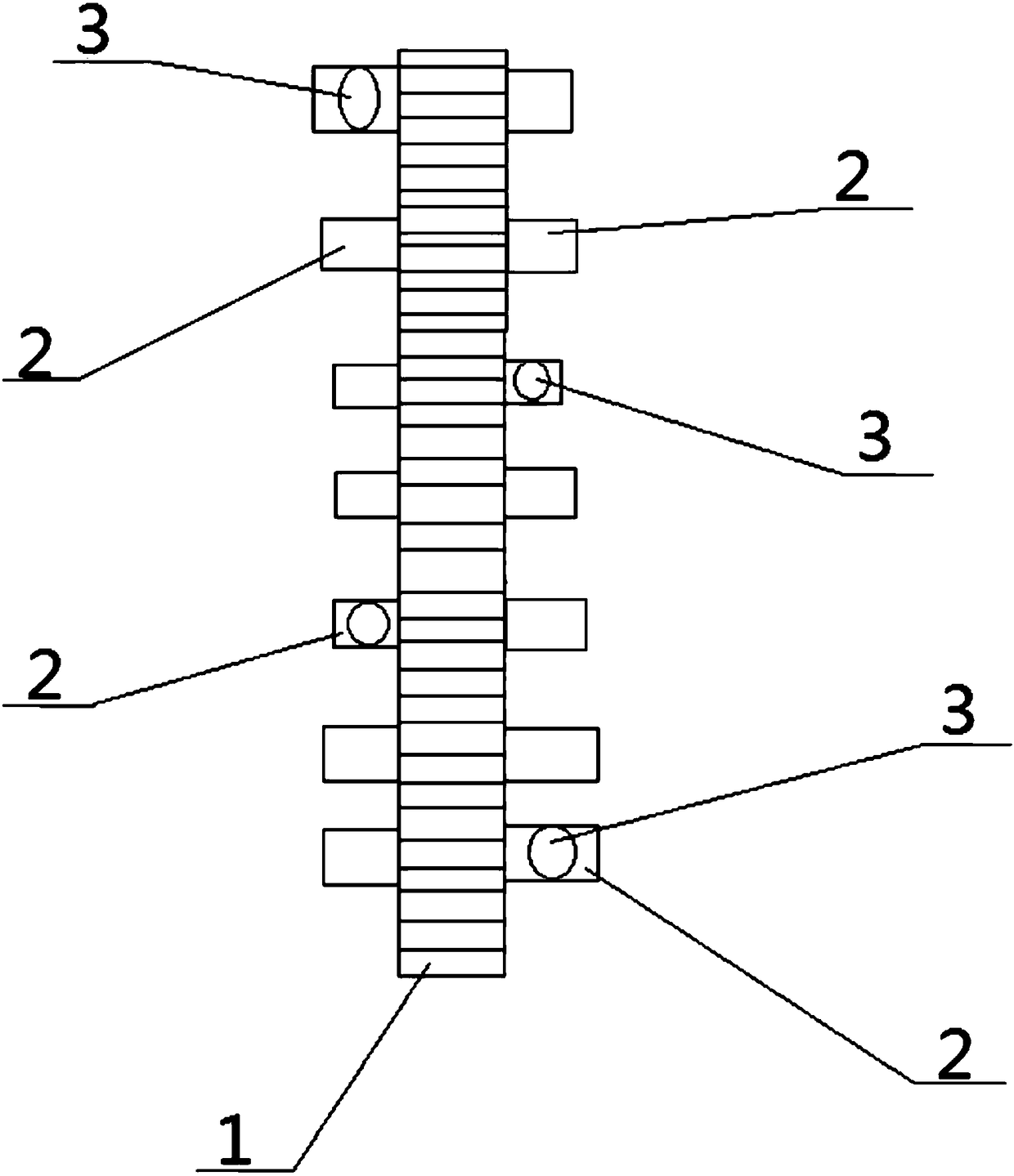 Point contact type conveying chain