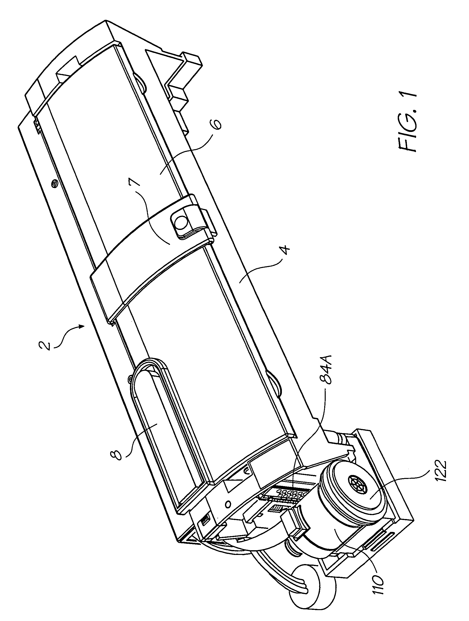 Inkjet printer cartridge with integral shield
