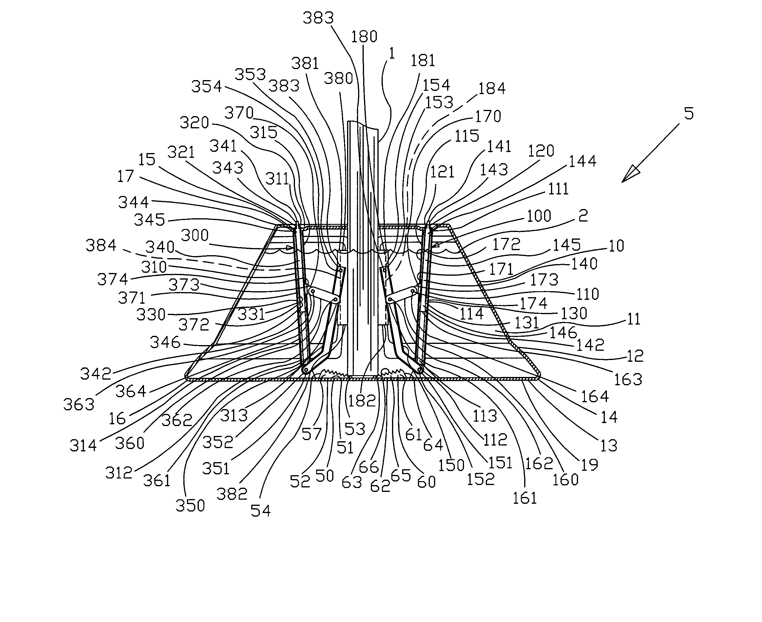 Adjustable high water capacity tree stand