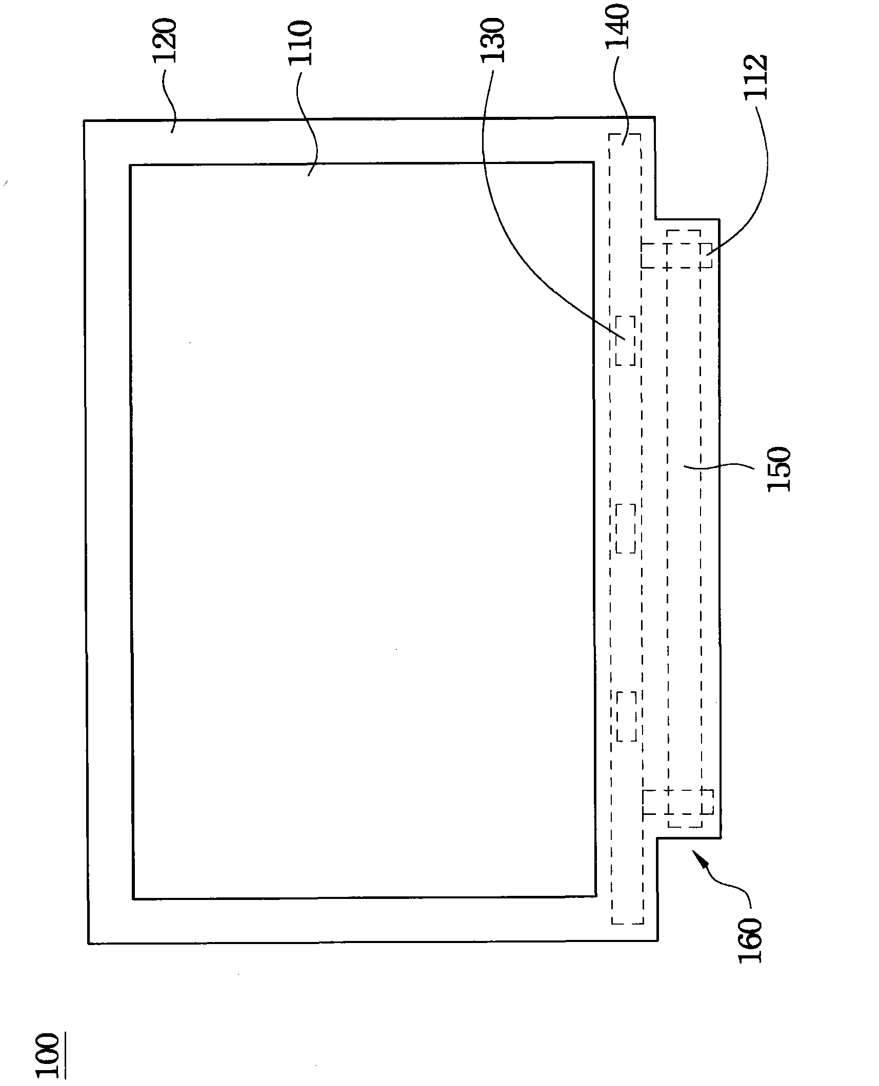 Display device and protective structure therefor