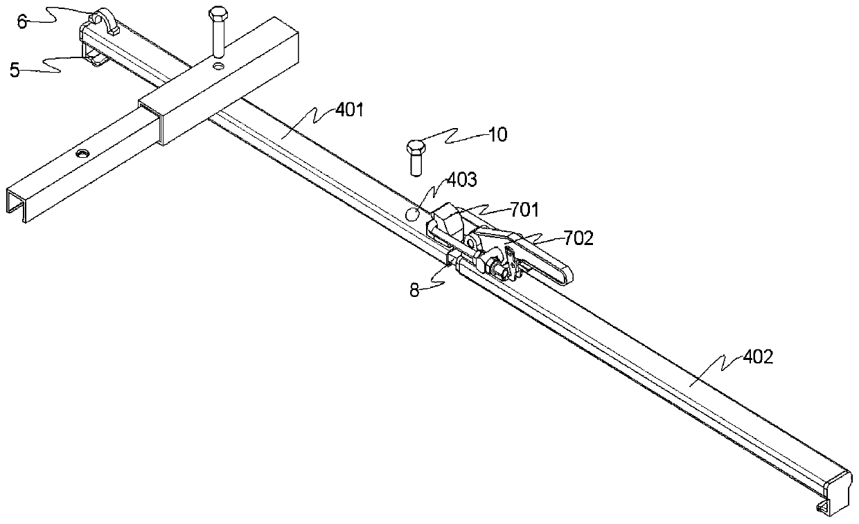 Device suitable for hoisting dish tube reverse osmosis (DTRO) membrane column, and hoisting structure