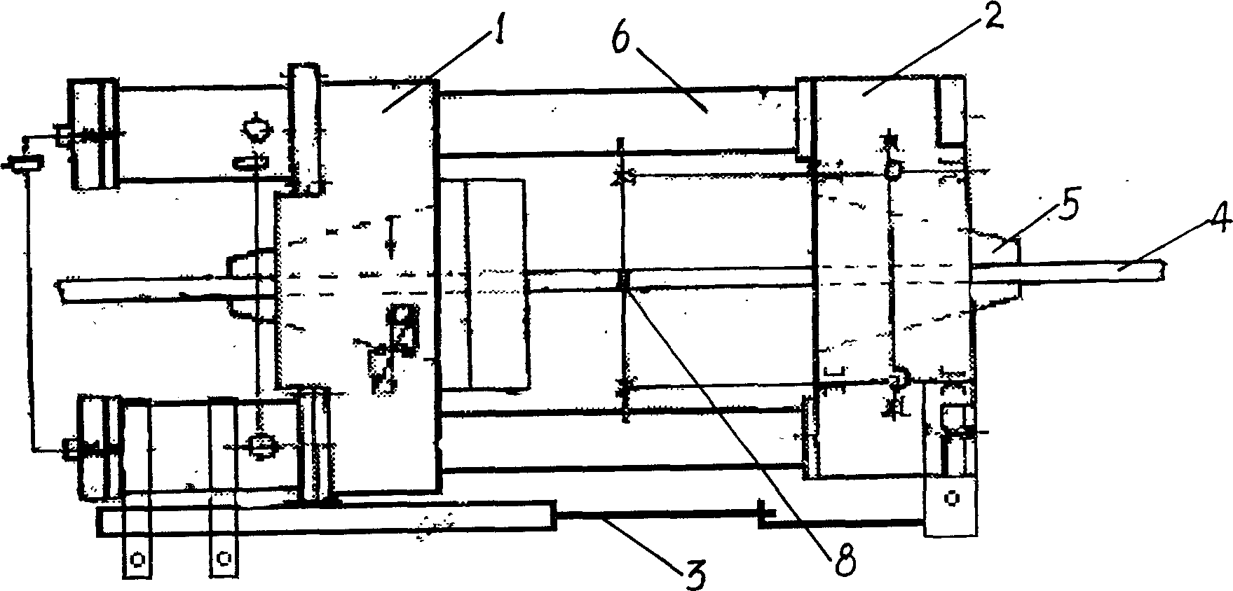 Control method of mobile steel rail pneumatic welding machine and its used equipment