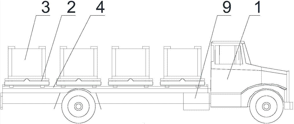 Intelligent movable type charging vehicle with fuel cell unit as energy source