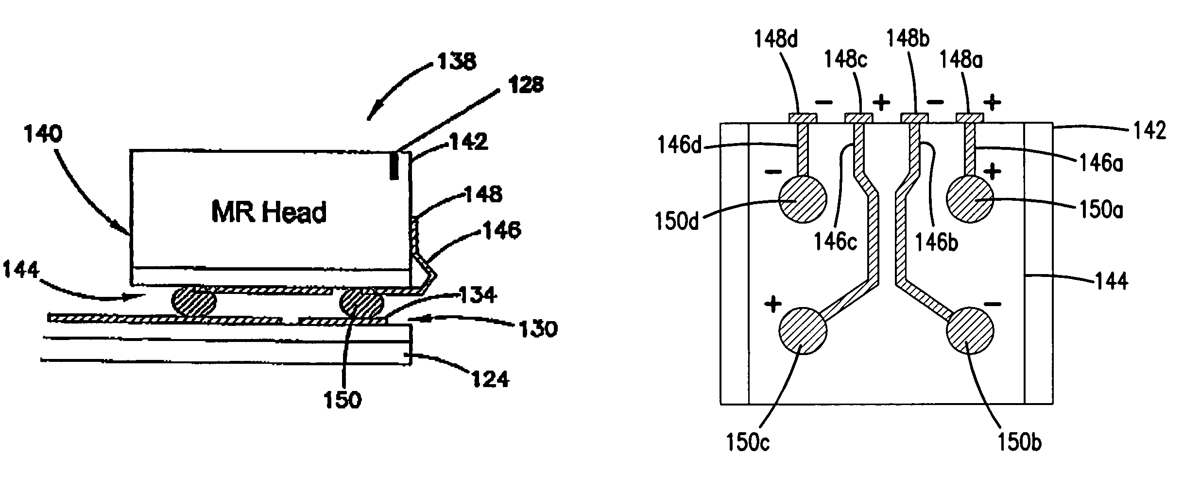 Head gimbal assembly with flex circuit arrangement between slider and head interconnect assembly