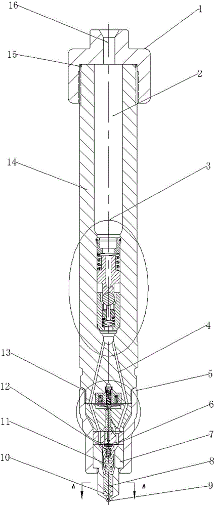 Micro-dynamic oil-returning electric control oil sprayer with hydraulic feedback