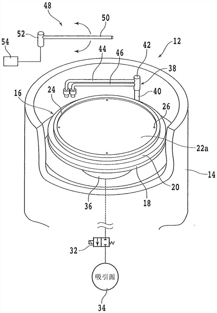 Chuck table and cleaning device