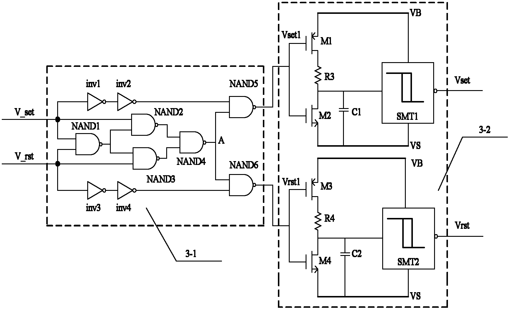 High-voltage side grid drive circuit resistant to power supply noise interference