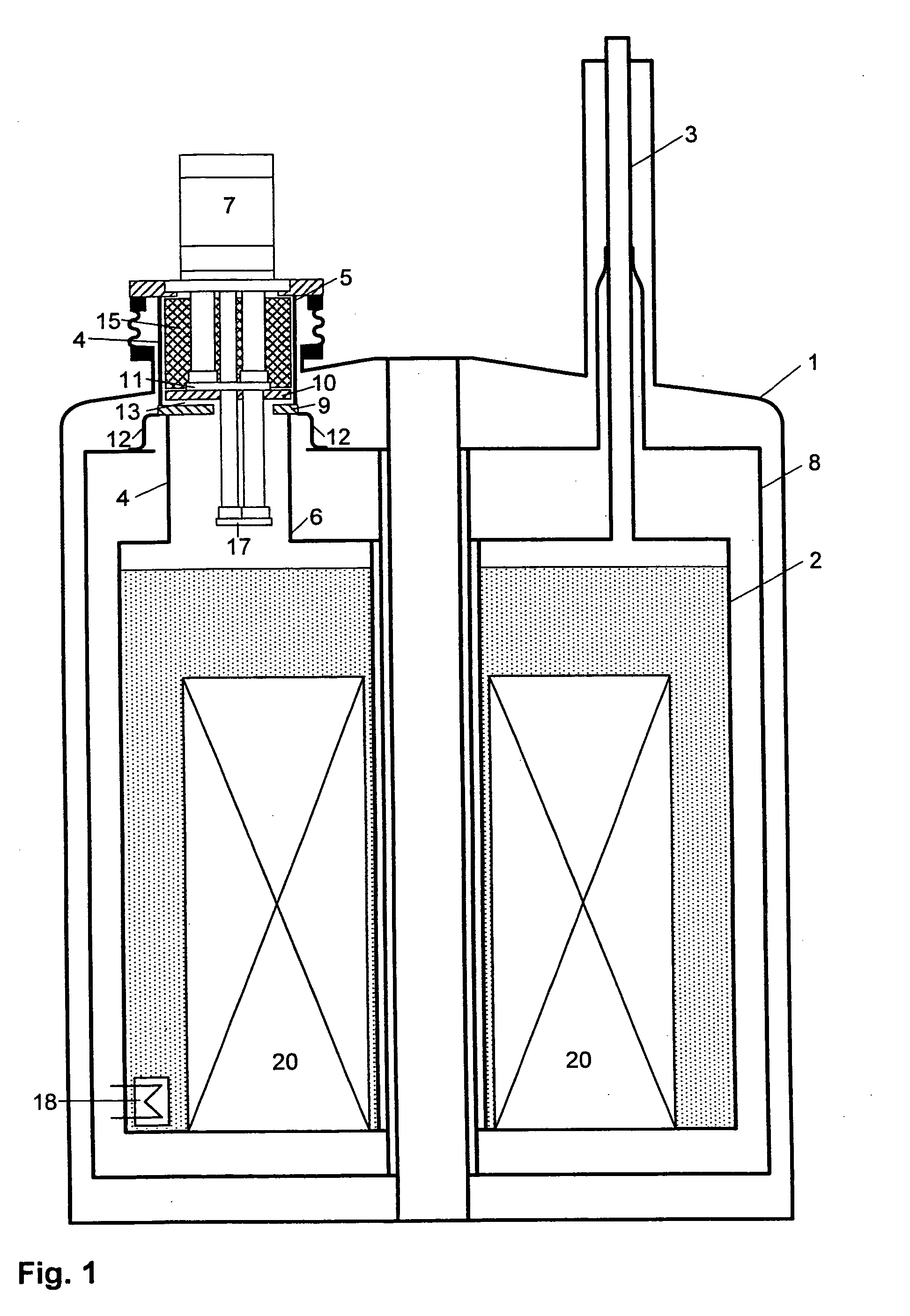 Cryostat configuration with cryocooler and gas gap heat transfer device