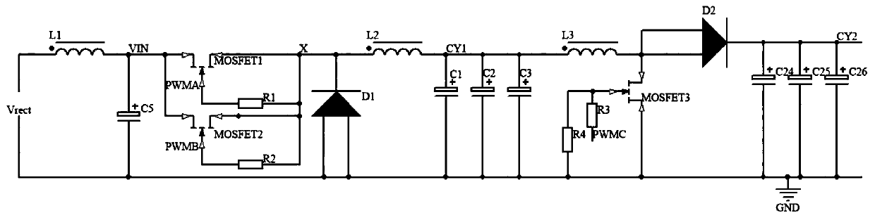 A voltage stabilization control circuit for a wireless power supply system