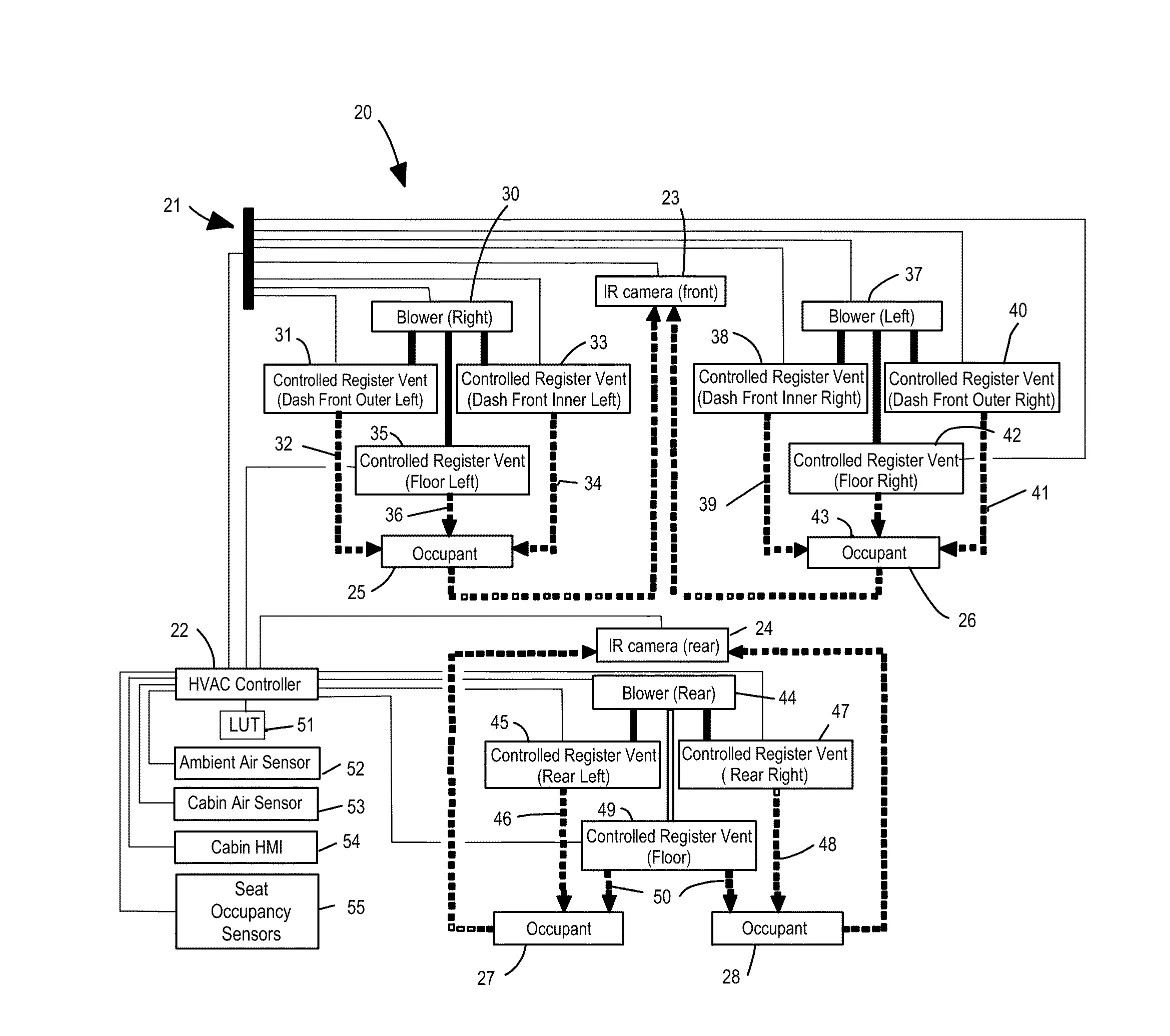 Directional climate control system with infrared targeting