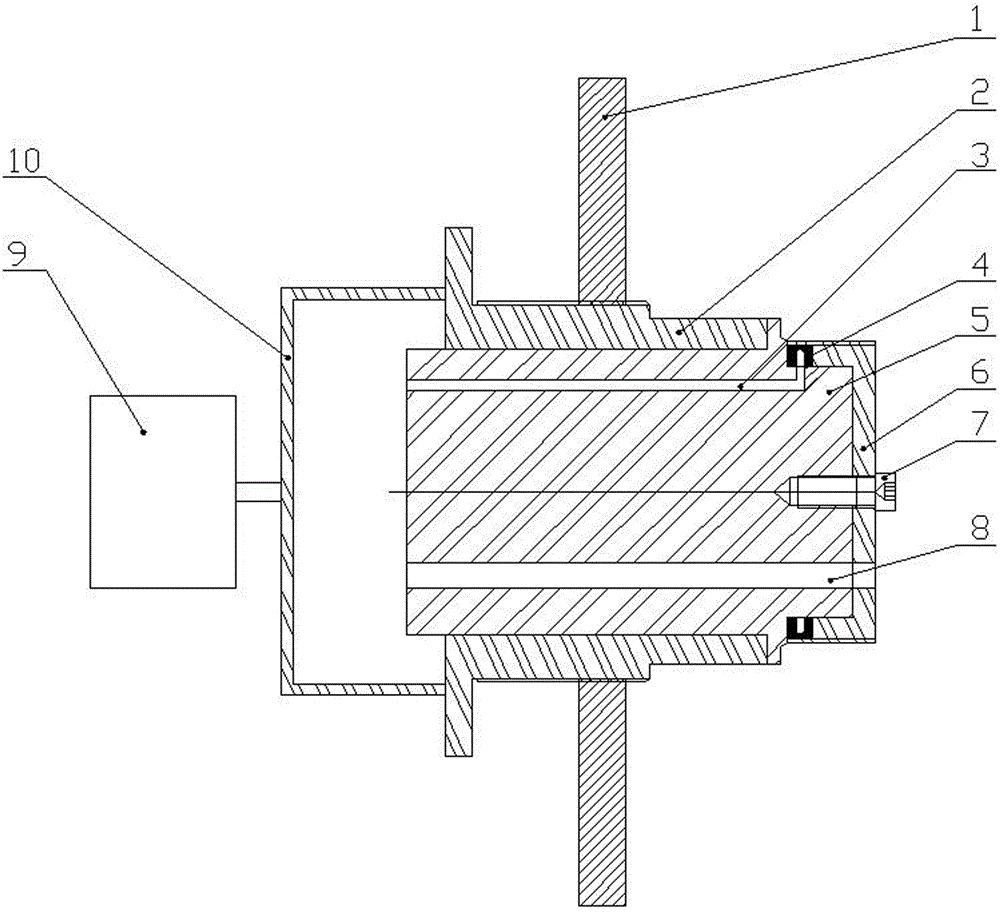 Internal high-pressure forming pushing and pressing device