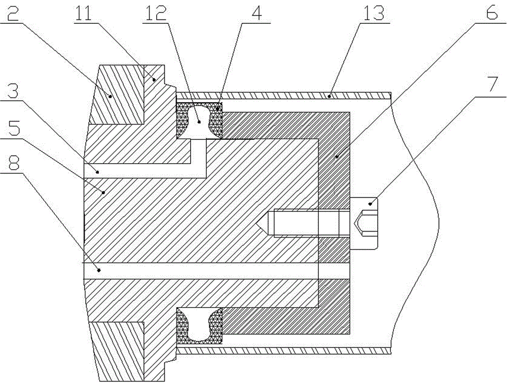 Internal high-pressure forming pushing and pressing device