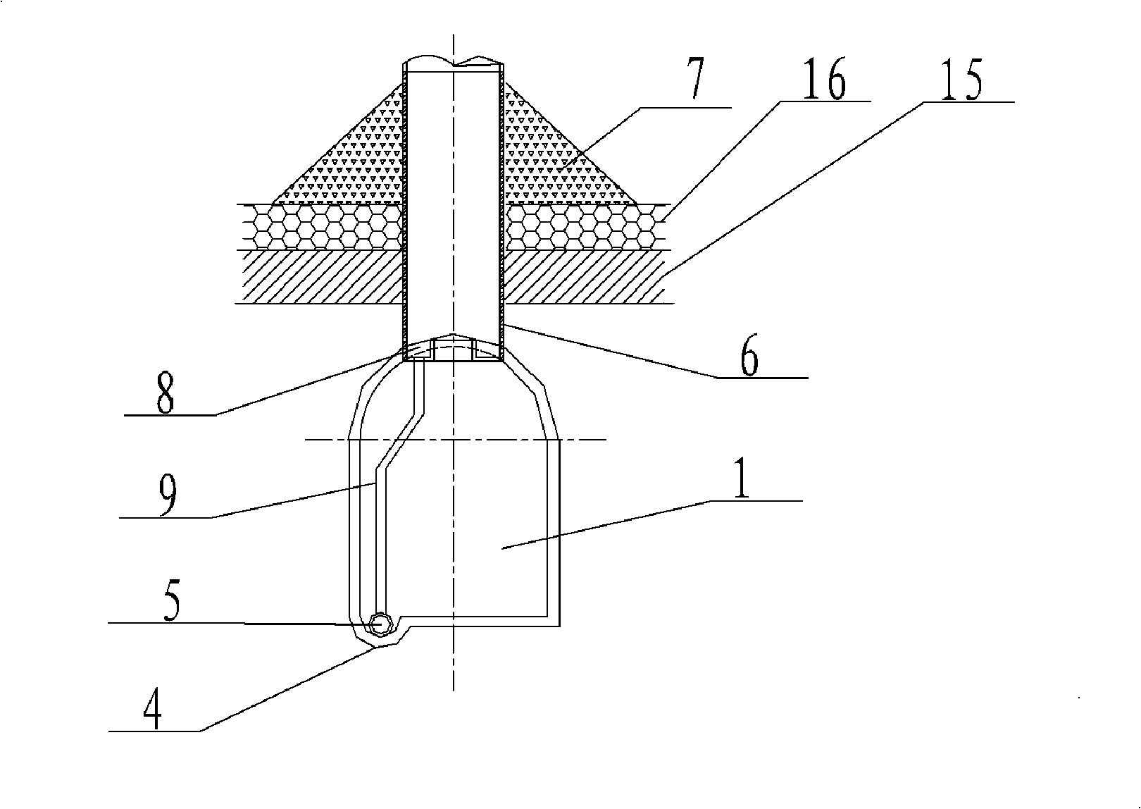 Drainage water diffluence method for dry red mud disposal and drainage water diffluence structure thereof