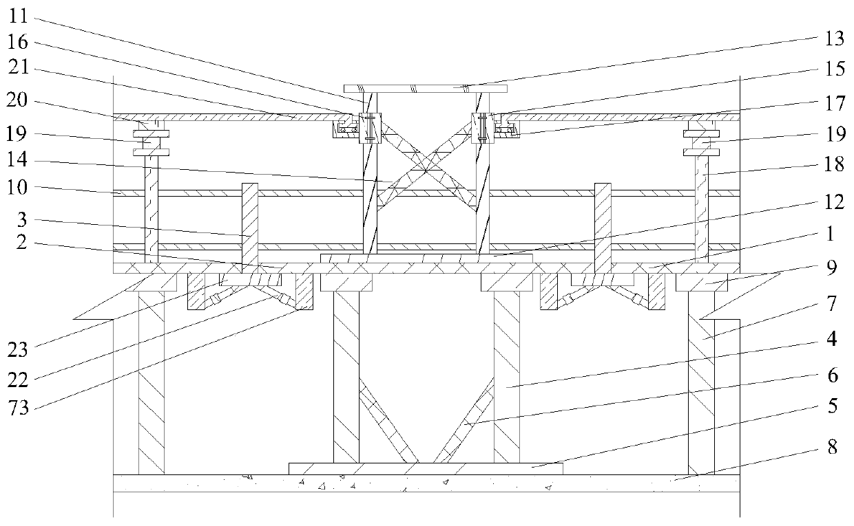 Post-cast strip structure and construction method