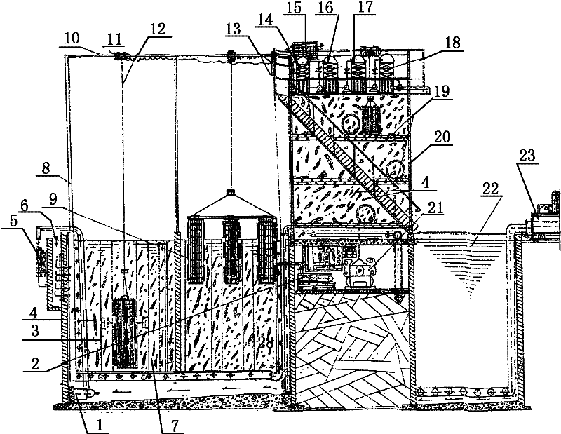 Mobile combined catalytic wastewater recycling water resource device