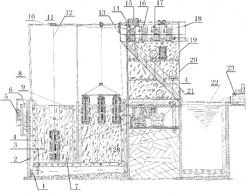 Mobile combined catalytic wastewater recycling water resource device